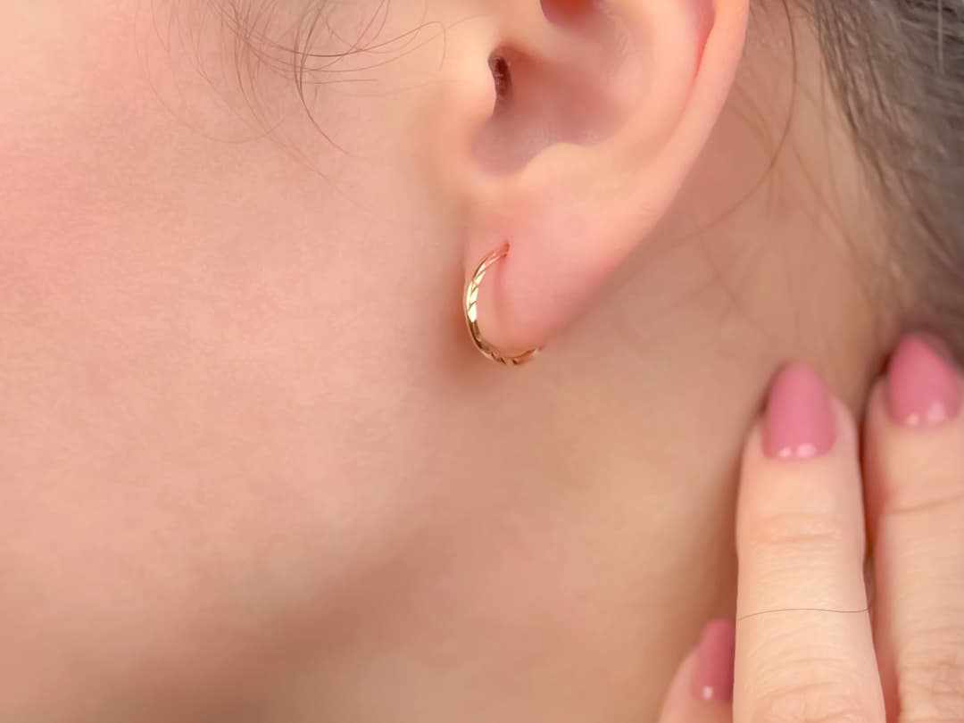 گوشواره حلقه ای تراش